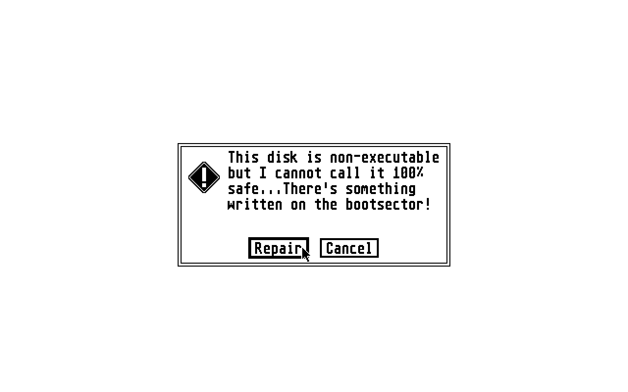 Virus Destruction Utility atari screenshot
